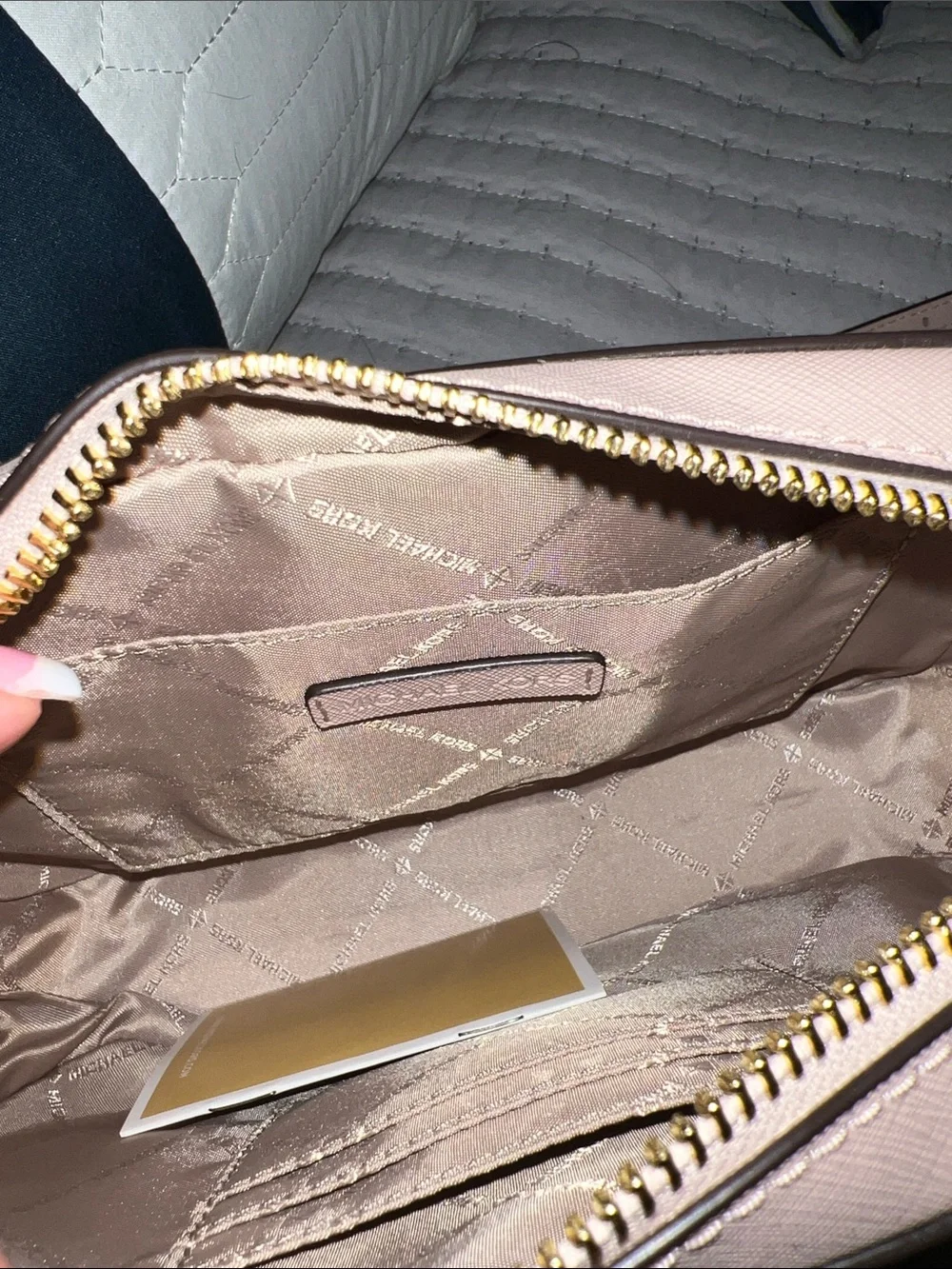 Michael Kors Brown Logo Crossbody with Pink Strap & Trim NWT